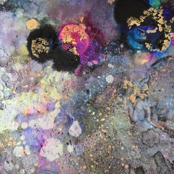 HANDCRAFTED Abstract Colorful Painting HANDMADE & HANDPAINTED Wall Art Decor - Picture 11 of 17